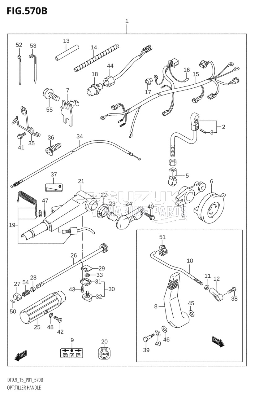 OPT:TILLER HANDLE (K5,K6,K7,K8,K9,K10,011)