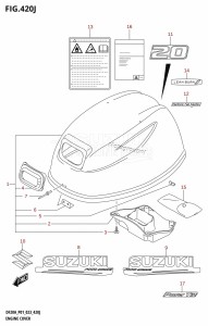 DF20A From 02002F-040001 (E01 P01 P40)  2020 drawing ENGINE COVER ((DF20A,DF20AR,DF20AT,DF20ATH):020)