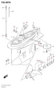 DF175T From 17502F-510001 (E03)  2015 drawing GEAR CASE (DF150T:E03)