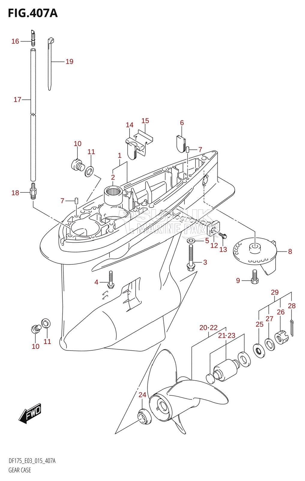 GEAR CASE (DF150T:E03)