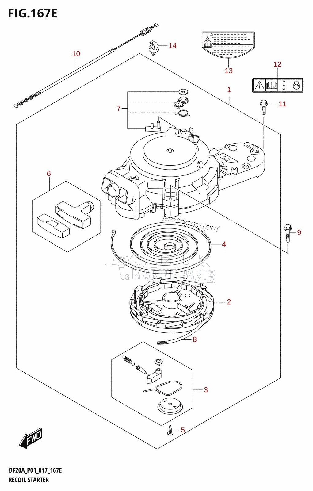 RECOIL STARTER (DF15AR:P01)