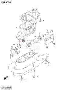 DF40A From 04003F-040001 (E01 E11)  2020 drawing DRIVE SHAFT HOUSING (DF60AVT:(E01,E11),(DF60AVT,DF60AVTH):E40)