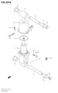 11501F-151001 (2001) 115hp E01-Gen. Export 1 (DF115TK1) DF115T drawing TRIM CYLINDER