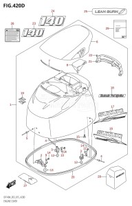 DF115A From 11503F-510001 (E03)  2015 drawing ENGINE COVER (DF140AT:E03)