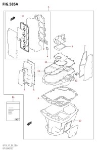 DF150Z From 15001Z-880001 (E01)  2008 drawing OPT:GASKET SET