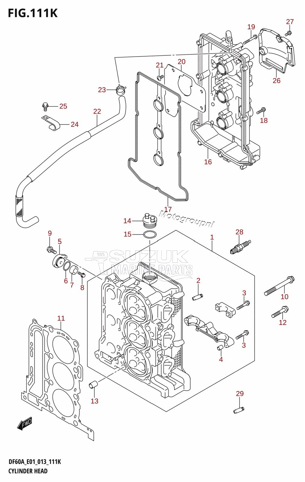 CYLINDER HEAD (DF60AQH:E40)