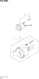 04003F-410001 (2014) 40hp E01-Gen. Export 1 (DF40A  DF40AQH  DF40ATH) DF40A drawing METER (DF50A:E01)