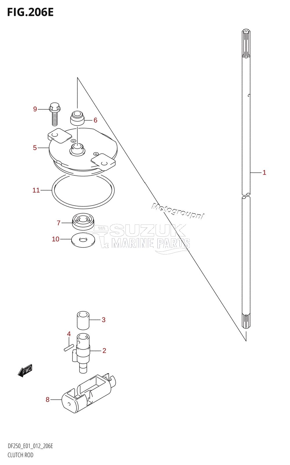 CLUTCH ROD (DF225T:E01)