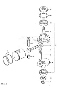 DT4 From 00402-501001 till 510778 ()  1985 drawing CRANKSHAFT