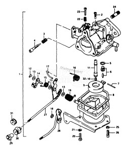 DT25 From D-10001 ()  1983 drawing CARBURETOR (DT20)