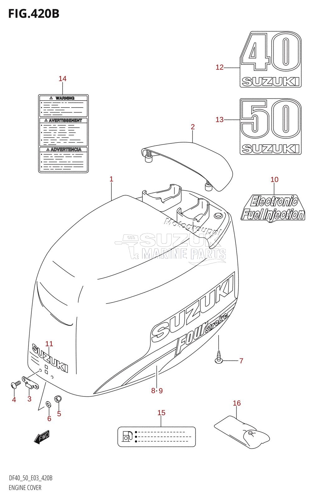 ENGINE COVER (K3,K4,K5,K6,K7,K8,K9)