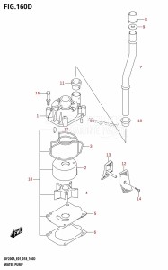 DF225Z From 22503Z-810001 (E01 E40)  2018 drawing WATER PUMP (DF200AZ:E40)