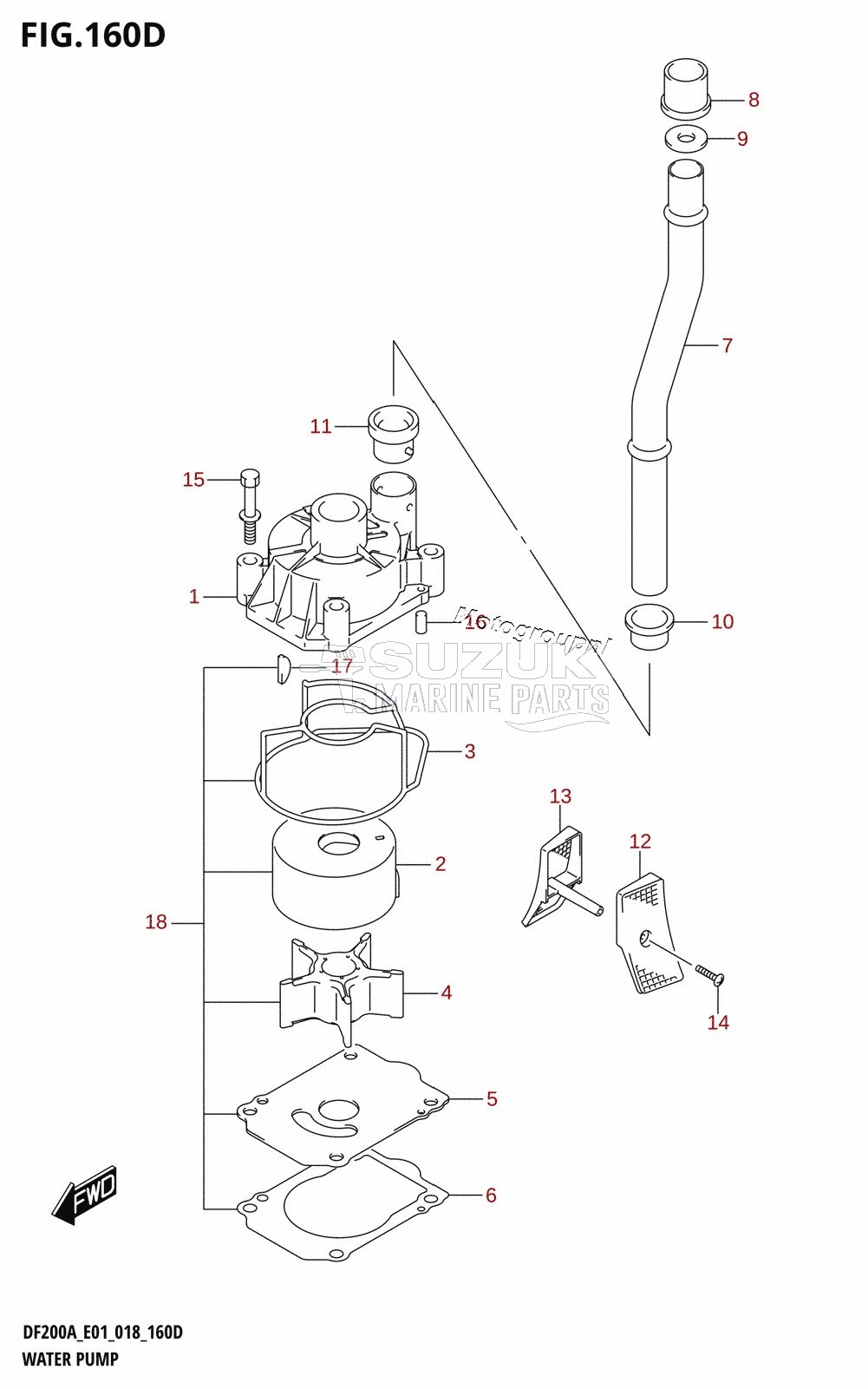 WATER PUMP (DF200AZ:E40)