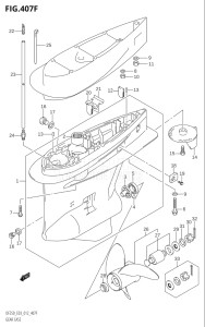 25003Z-210001 (2012) 250hp E03-USA (DF250Z) DF250Z drawing GEAR CASE (DF250Z:E03)