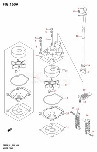 DF50A From 05003F-310001 (E01)  2013 drawing WATER PUMP (DF40A:E01)