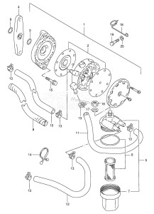 DT115 From 11502-581001 ()  1995 drawing FUEL PUMP (DT115S /​ DT140EPI)