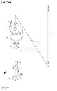 DF250Z From 25001Z-680001 (E01 E40)  2006 drawing CLUTCH ROD (DF200Z,DF200WZ,DF225Z,DF225WZ,DF250Z)