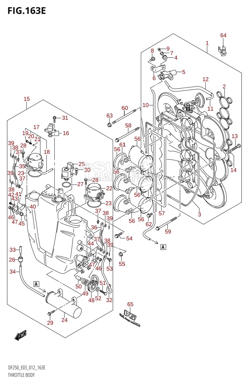 THROTTLE BODY (DF250T:E03)