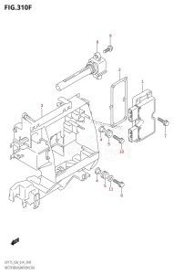 DF175T From 17502F-410001 (E03)  2014 drawing RECTIFIER /​ IGNITION COIL (DF175TG:E03)