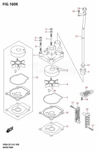 DF40A From 04003F-610001 (E01 E34)  2016 drawing WATER PUMP (DF60AQH:E40)