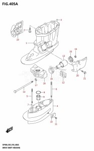 DF80A From 08002F-810001 (E03)  2018 drawing DRIVE SHAFT HOUSING (DF70A,DF90A)