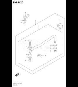 09003F-140001 (2021) 90hp E11 E40-Gen. Export 1-and 2 (DF90ATH    DF90AWQH  DF90AWQH   DF90AWQH    DF90AWQH) DF90A drawing DRAG LINK ((DF70ATH,DF90ATH):(022,023))