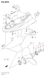 DF140 From 14001F-980001 (E03)  2009 drawing GEAR CASE (DF140T)