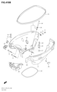 00993F-110001 (2011) 9.9hp P03-U.S.A (DF9.9T  DF9.9TH) DF9.9 drawing SIDE COVER (DF9.9TH:P03)