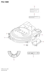 08002F-410001 (2014) 80hp E01 E40-Gen. Export 1 - Costa Rica (DF80A) DF80A drawing RING GEAR COVER (DF70A:E40)