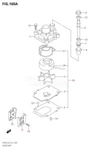 DF80A From 08002F-210001 (E01 E40)  2012 drawing WATER PUMP (DF70A:E01)