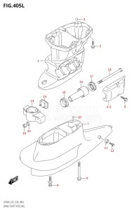 04003F-040001 (2020) 40hp E01-Gen. Export 1 (DF40A  DF40AQH  DF40ATH) DF40A drawing DRIVE SHAFT HOUSING (DF40ASVT:E34)