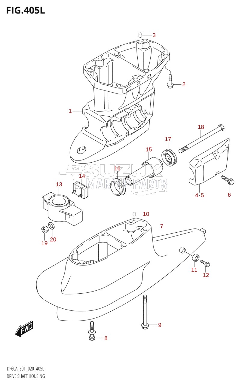 DRIVE SHAFT HOUSING (DF40ASVT:E34)