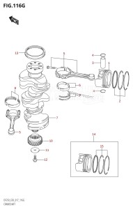 DF250ST From 25004F-710001 (E03)  2017 drawing CRANKSHAFT (DF250ST:E03)