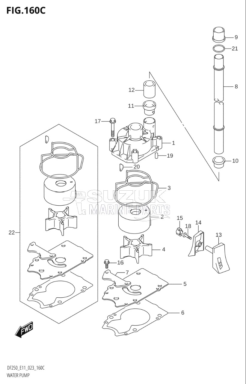 WATER PUMP (E03:DF250ST)