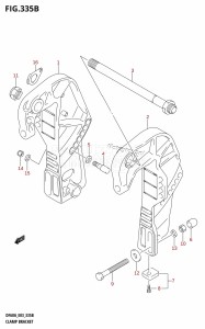 DF40A From 04003F-110001 (E03)  2011 drawing CLAMP BRACKET (DF40AT,DF50AT)