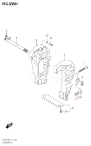 05004F-710001 (2017) 50hp E01-Gen. Export 1 (DF50AVT  DF50AVTH) DF50A drawing CLAMP BRACKET (DF60A:E40)