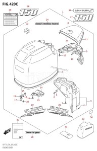 DF175Z From 17502Z-510001 (E03)  2015 drawing ENGINE COVER (DF150TG:E03)