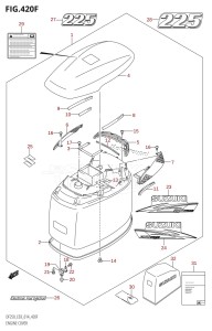 DF200Z From 20002Z-410001 (E03)  2014 drawing ENGINE COVER (DF225T:E03)