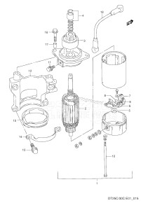 DT30C From 03003-131001 ()  1991 drawing STARTING MOTOR