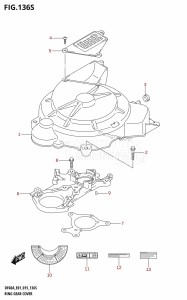 DF50A From 05003F-510001 (E01)  2015 drawing RING GEAR COVER (DF60AVT:E40)