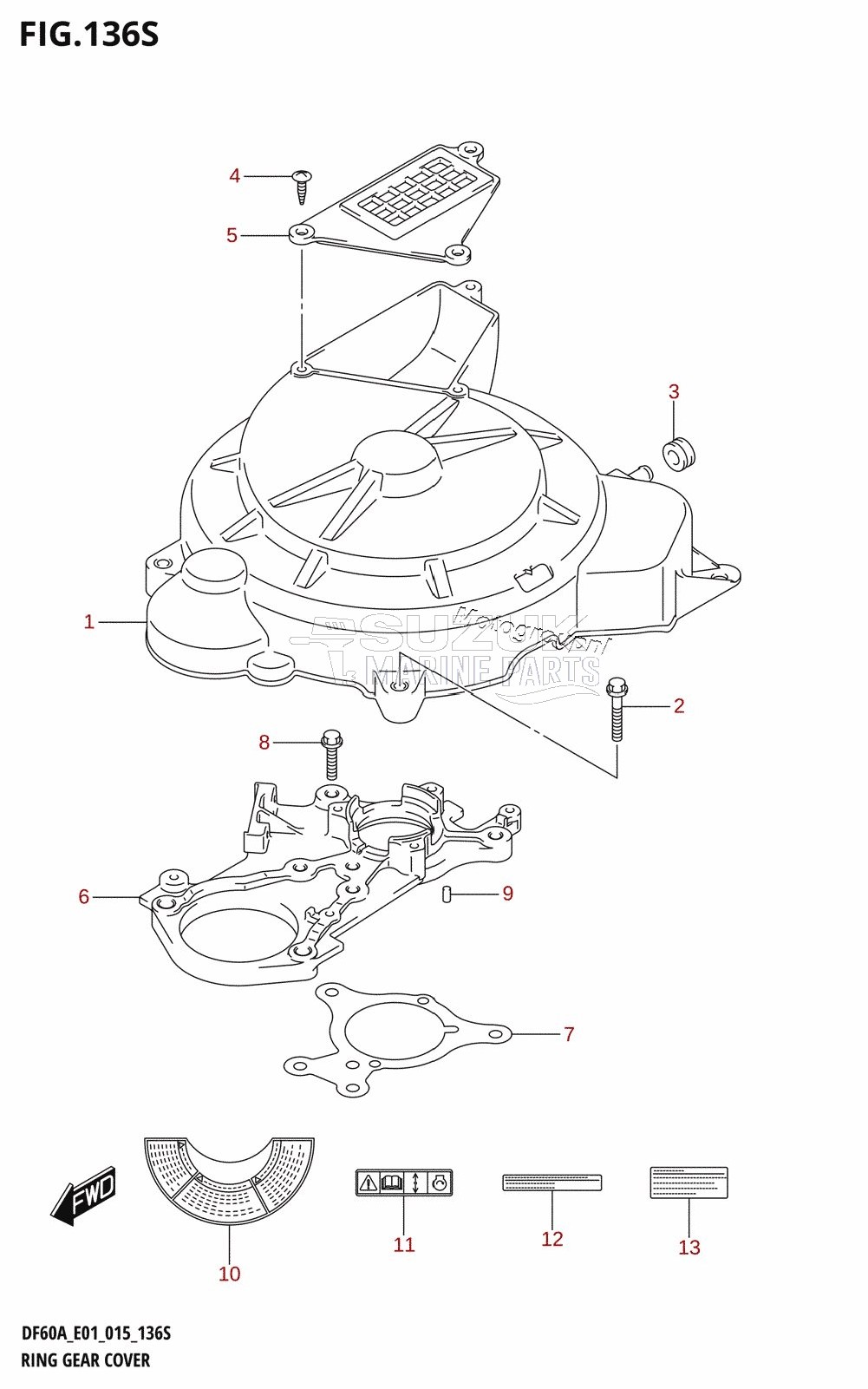 RING GEAR COVER (DF60AVT:E40)