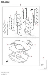 DF250Z From 25003Z-210001 (E01 E40)  2012 drawing OPT:GASKET SET (DF250Z:E40)