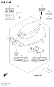 00995F-240001 (2022) 9.9hp E03 P03-USA (DF9.9B  DF9.9B    DF9.9BT  DF9.9BT    DF9.9BTH) DF9.9B drawing ENGINE COVER ((DF15A,DF15ATH):020:FOR Y5S)