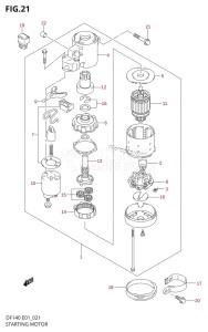 DF140 From 14001Z-371001 (E01)  2003 drawing STARTING MOTOR