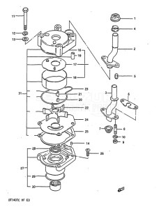 DT 140 drawing Water Pump