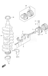 Outboard DF 90A drawing Crankshaft