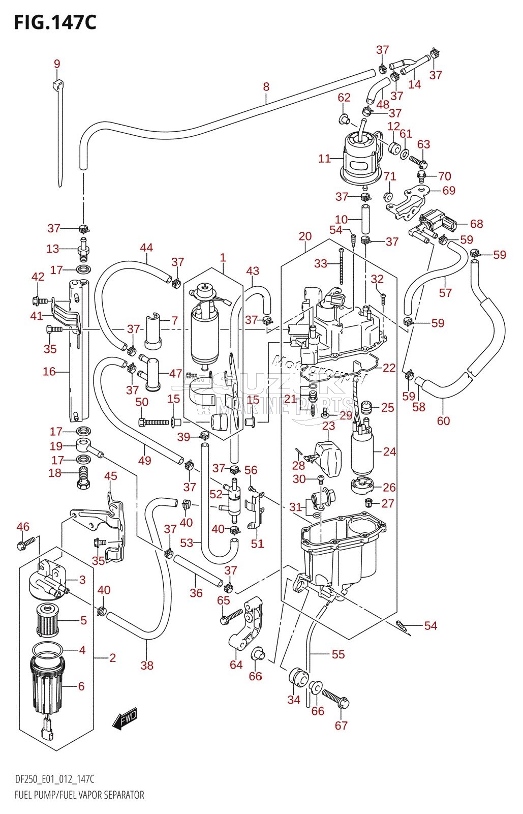 FUEL PUMP /​ FUEL VAPOR SEPARATOR (DF200Z:E01)