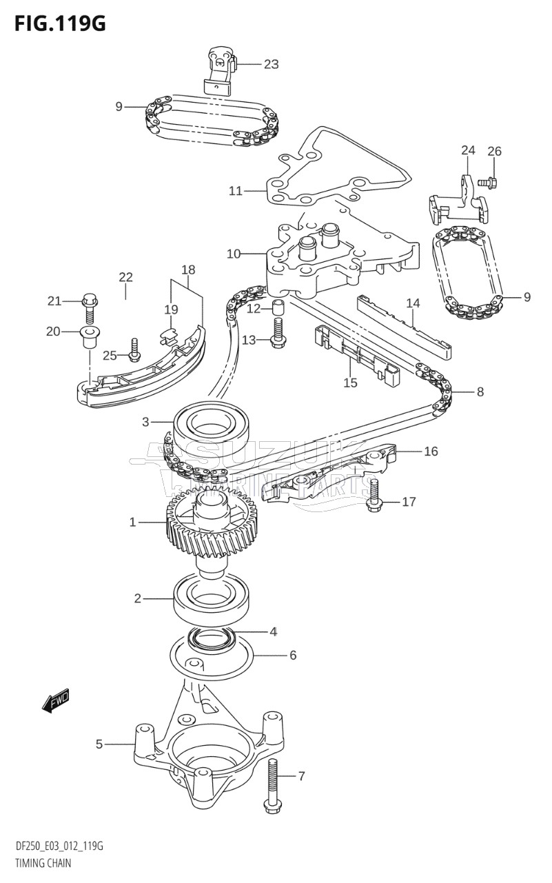 TIMING CHAIN (DF250ST:E03)