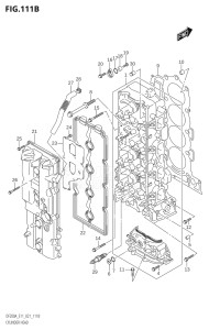 17503F-140001 (2021) 175hp E11 E40-Gen. Export 1-and 2 (DF175AT) DF175A drawing CYLINDER HEAD (DF150AT,DF150AZ)