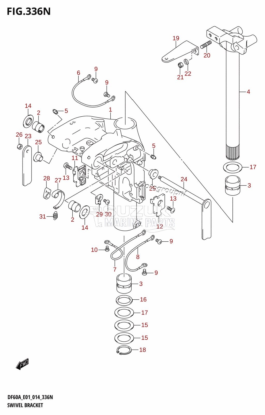 SWIVEL BRACKET (DF50AVT:E01)